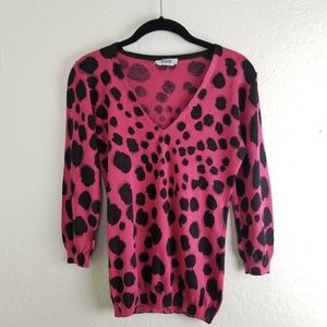 Moschino Cheap And Chic Red Black Spotted Blouse